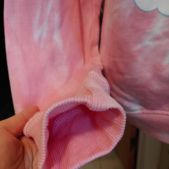 NWOT CARE BEARS TIE DIE Sweatshirt Cheer Your Heart Out rainbow 2021 - Picture 5 of 12